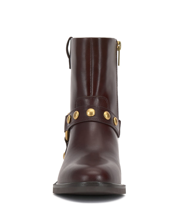 Enzo Angiolini Amais Moto Bootie Rich Mahogany