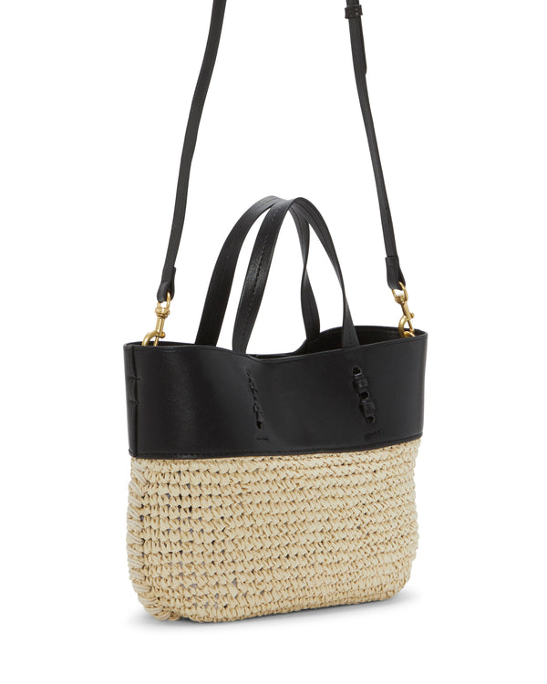 Enzo Angiolini Fredi Small Tote Bag Natural/Black