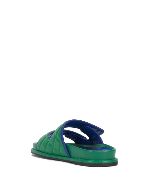 Enzo Angiolini Graysin Quilted Slide Emerald/Lapis