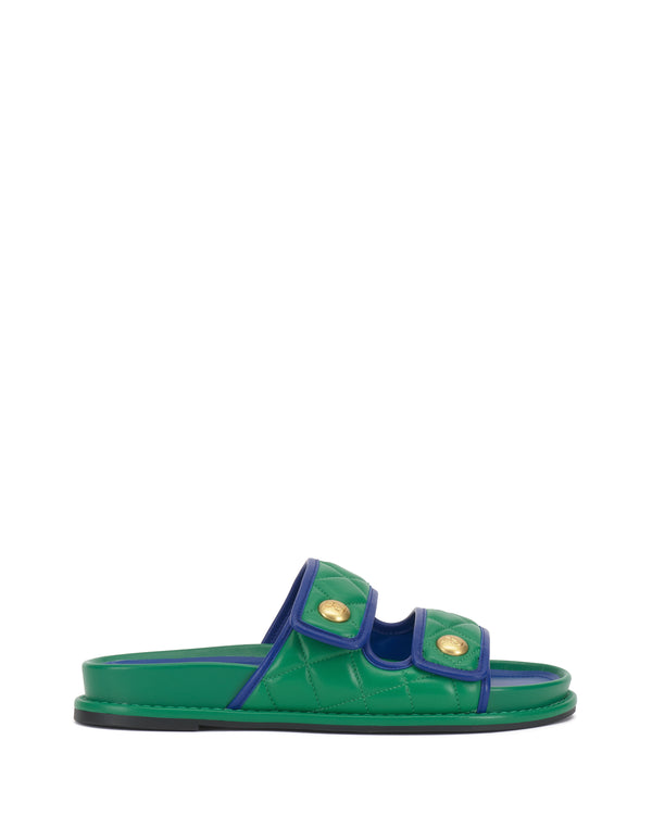 enzo angiolini Graysin Quilted Slide Emerald/Lapis