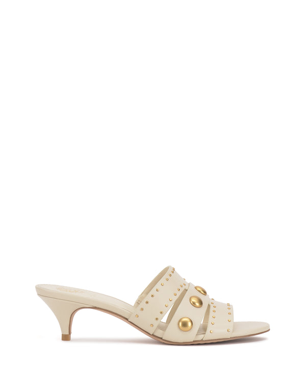 enzo angiolini Kyler Studded Kitten Heel Sandal Panna Creme