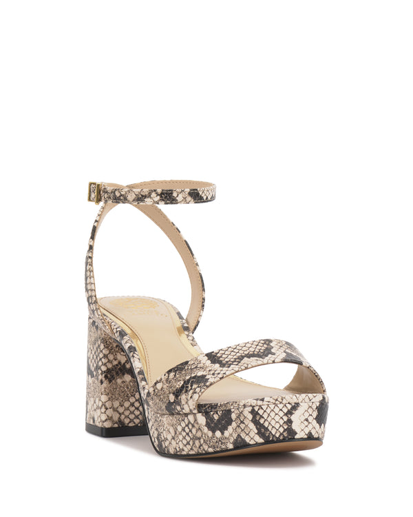 Enzo Angiolini Pendreya Platform Sandal Black/Cream/Black