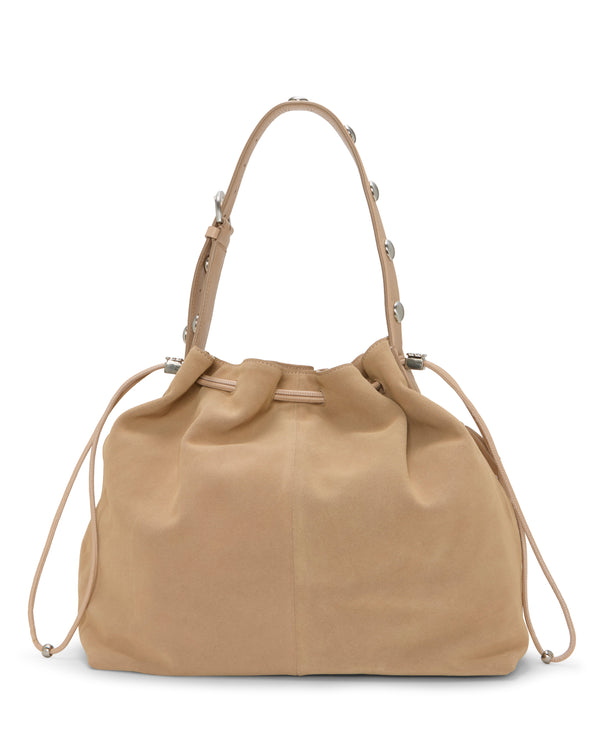 enzo angiolini Pippa Large Studded Bucket Bag Cappuccino Stud