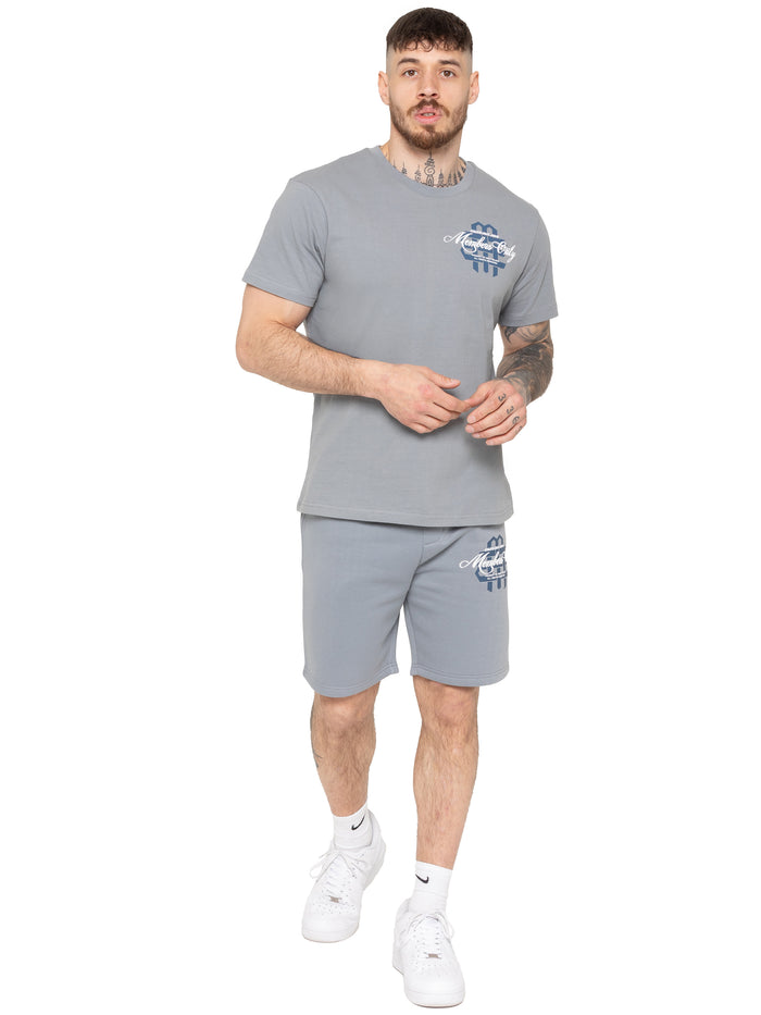 Enzo Jeans Amadeo T-Shirt And Fleece Shorts Set - Coastal Blue