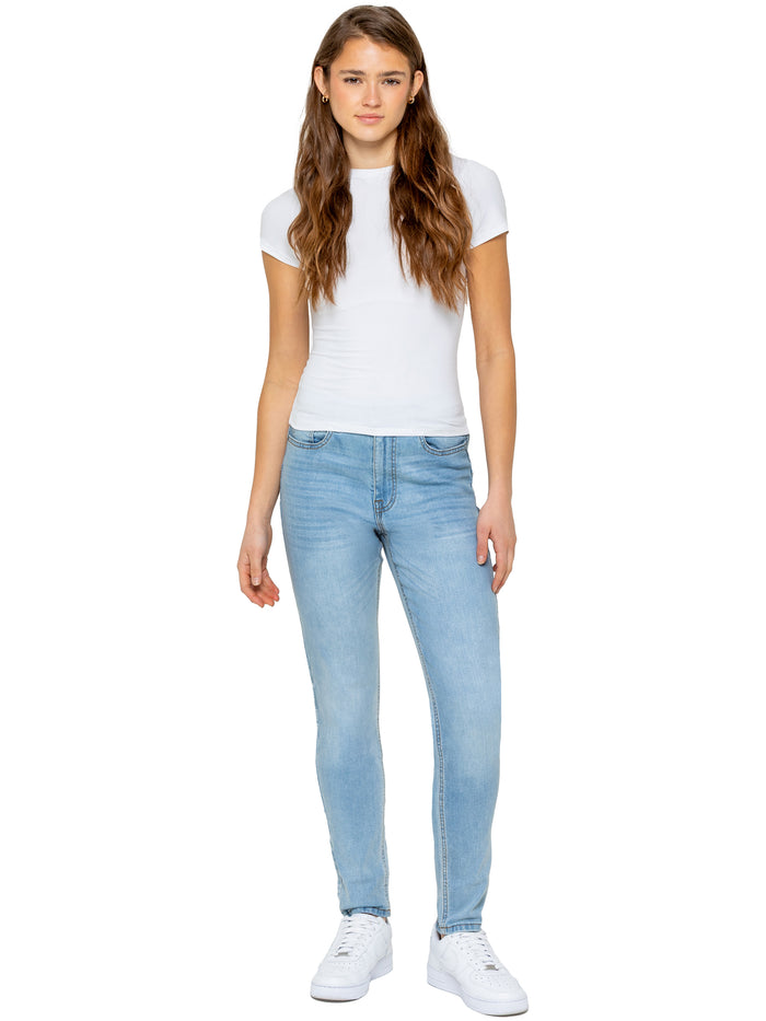 enzo jeans Aria Stretch Denim Mom Jeans - Bleach Wash
