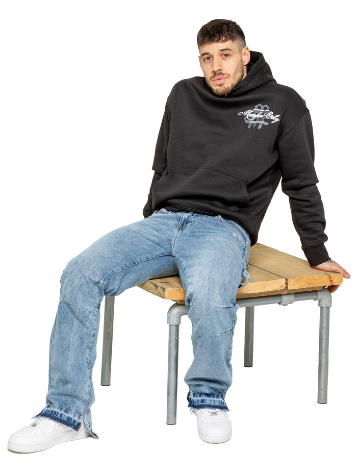 Enzo Jeans Bartolo Stepped Hem Denim Jeans - Light Blue