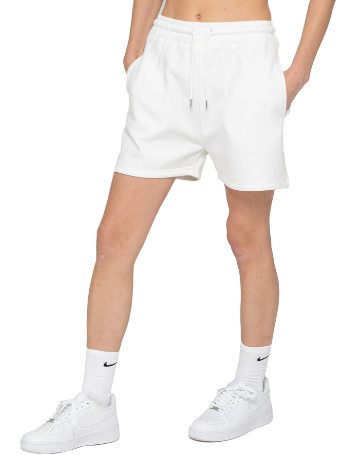enzo jeans Drawstring Fleece Sweat Shorts - Off White