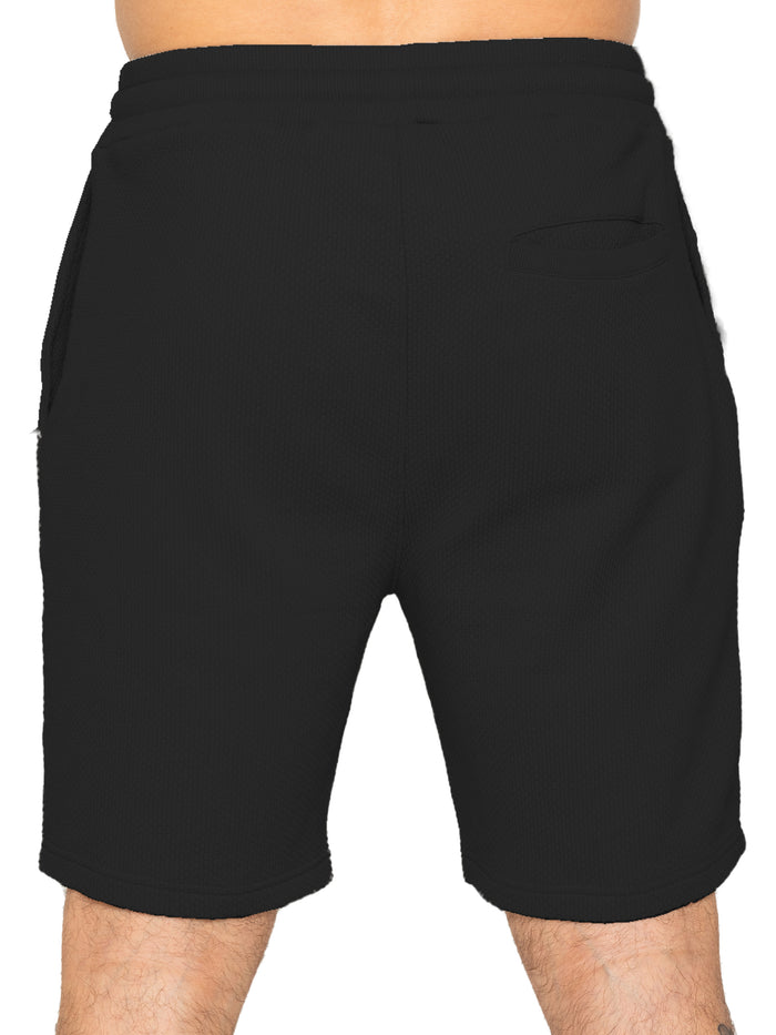 Enzo Jeans Adriano Waffle Shorts - Black