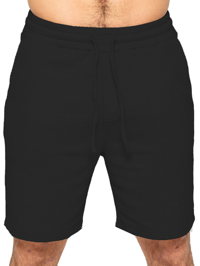 enzo jeans Adriano Waffle Shorts - Black