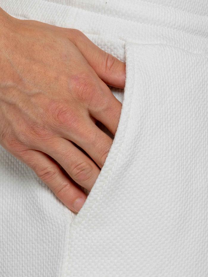 Enzo Jeans Adriano Waffle Shorts - Off White