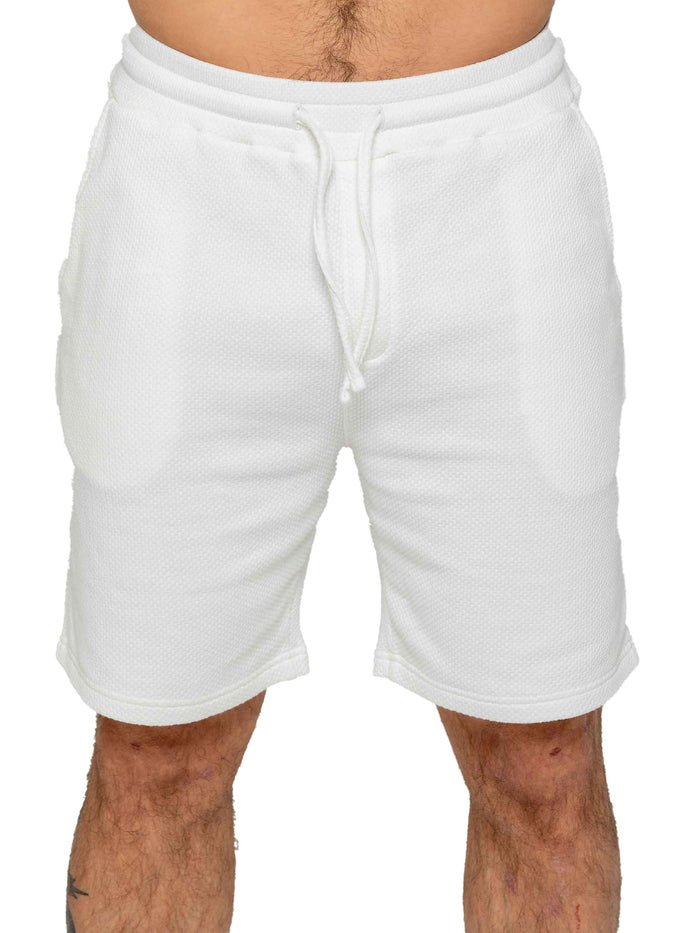 enzo jeans Adriano Waffle Shorts - Off White
