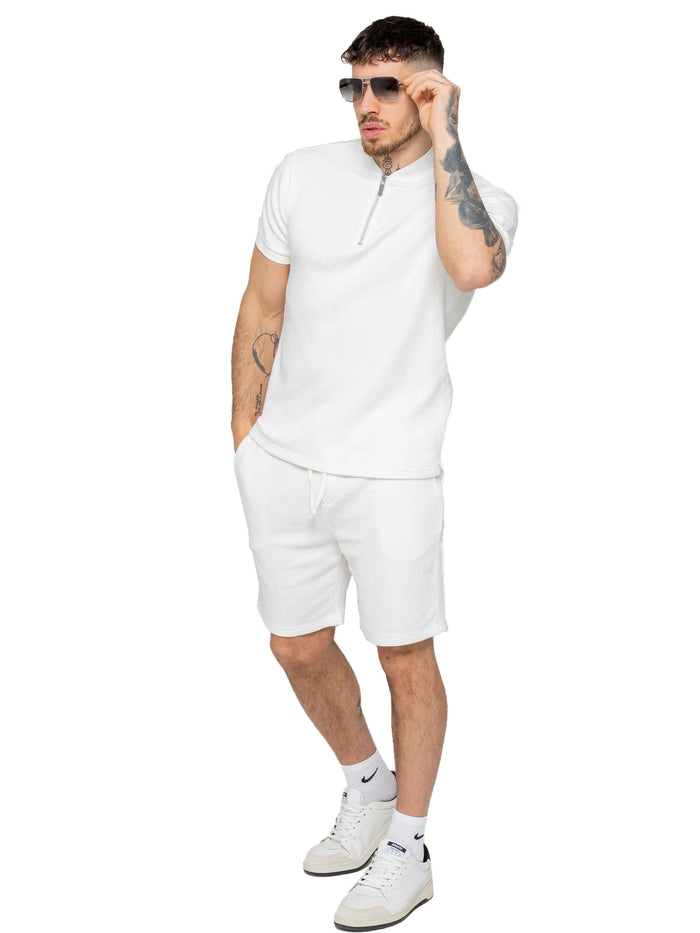 Enzo Jeans Adriano Waffle T-Shirt - Off White