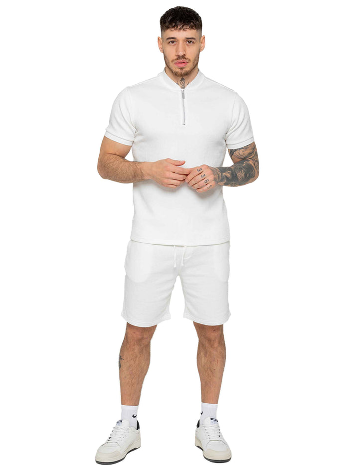 Enzo Jeans Adriano Waffle T-Shirt - Off White