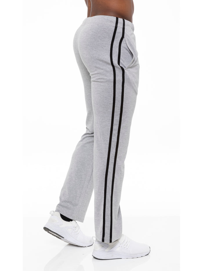 Enzo Jeans Aiden Striped Lounge Pants - Grey