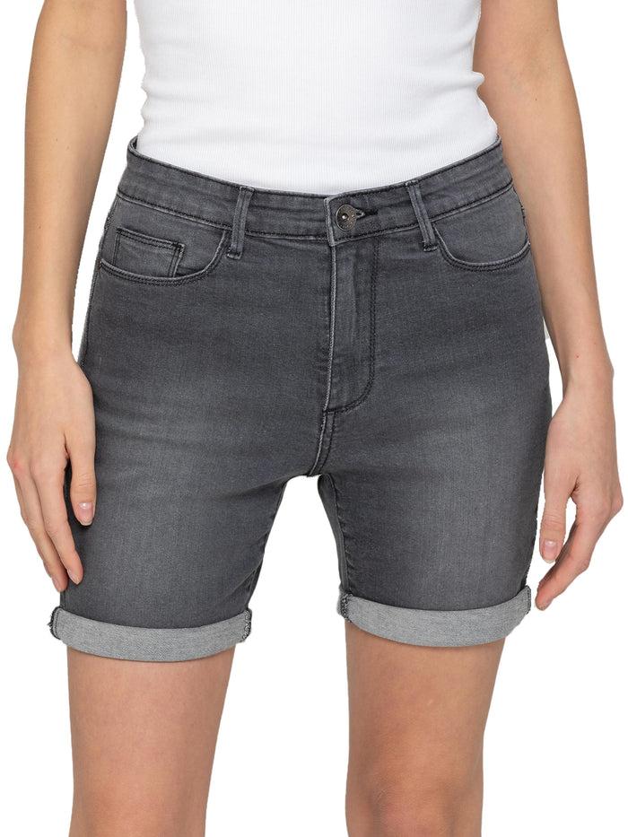 Enzo Jeans Alexa Stretch Denim Shorts - Grey