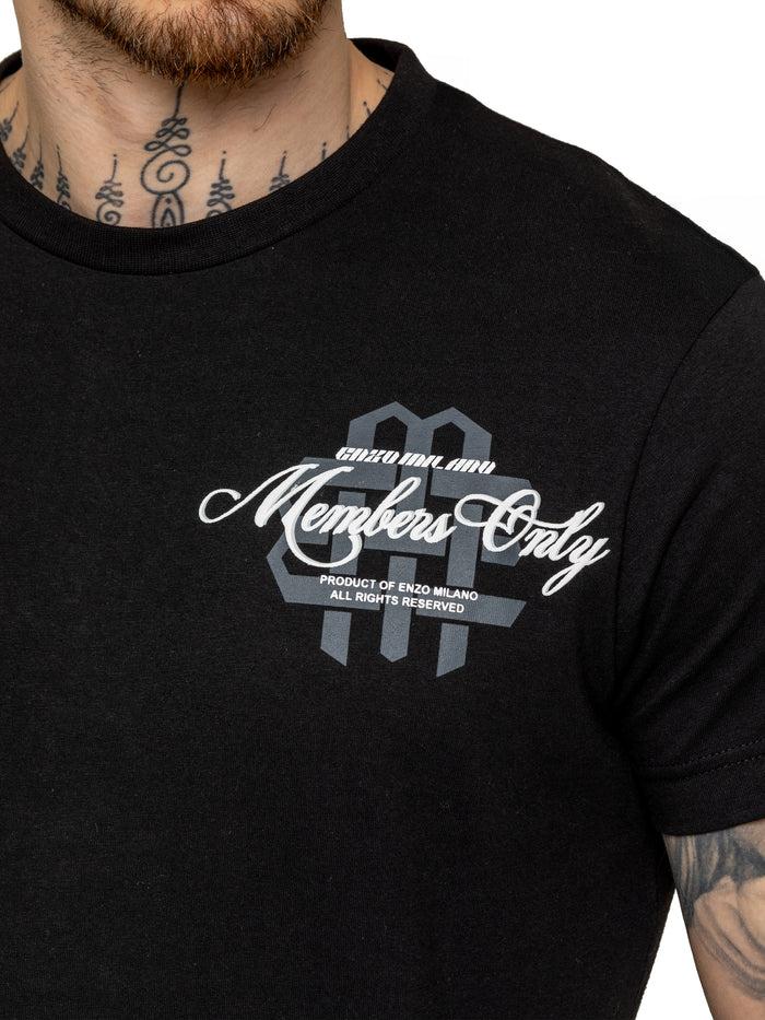 Enzo Jeans Amadeo Members Graphic T-Shirt - Black