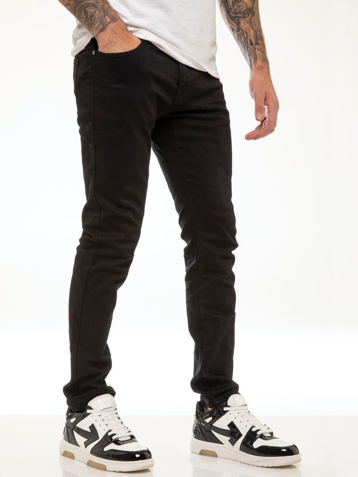 Enzo Jeans Andre Slim Stretch Jeans - Black