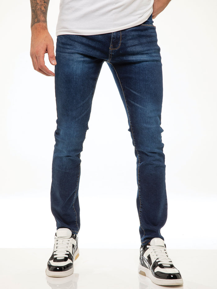 Enzo Jeans Andre Slim Stretch Jeans - Dark Blue