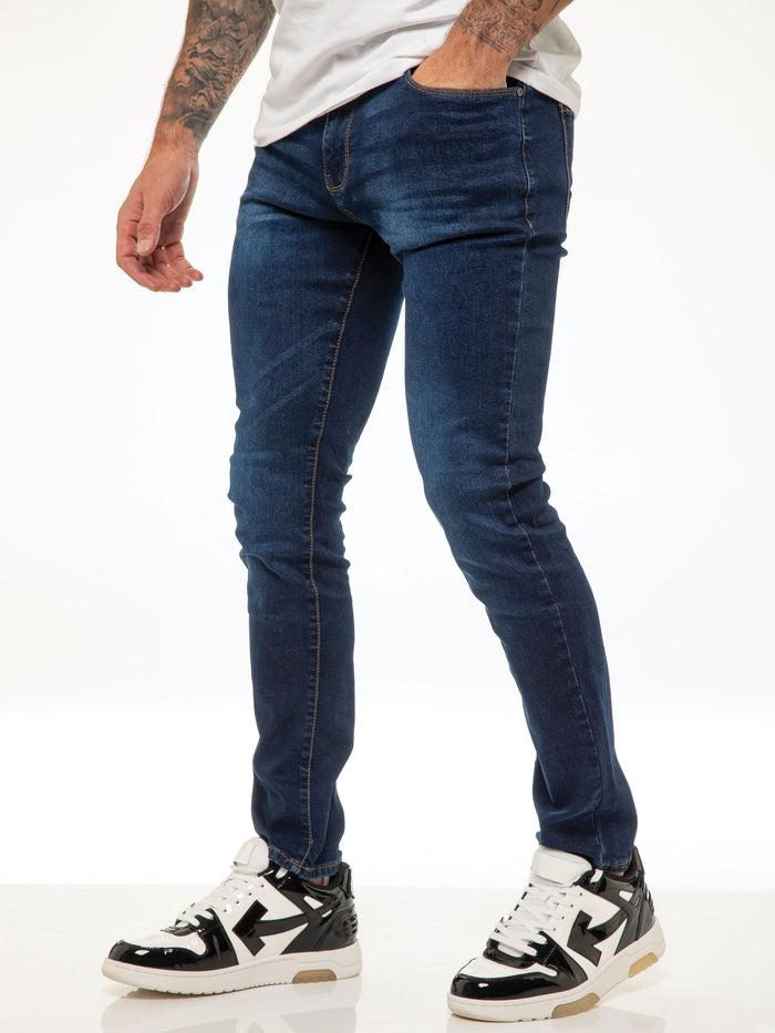 enzo jeans Andre Slim Stretch Jeans - Dark Blue