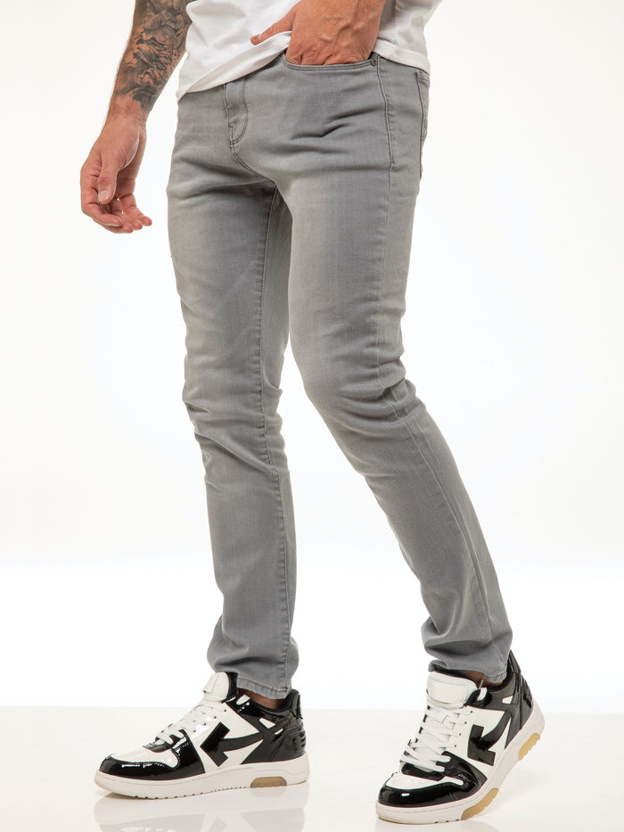 Enzo Jeans Andre Slim Stretch Jeans - Grey