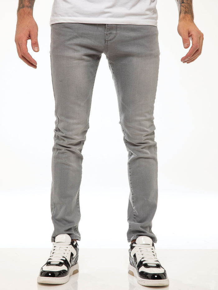 Enzo Jeans Andre Slim Stretch Jeans - Grey