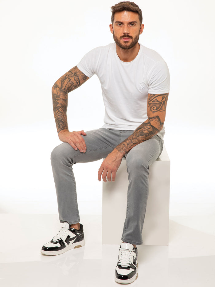 enzo jeans Andre Slim Stretch Jeans - Grey