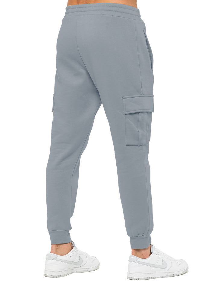 Enzo Jeans Archer Fleece Cargo Jogger - Coastal Blue