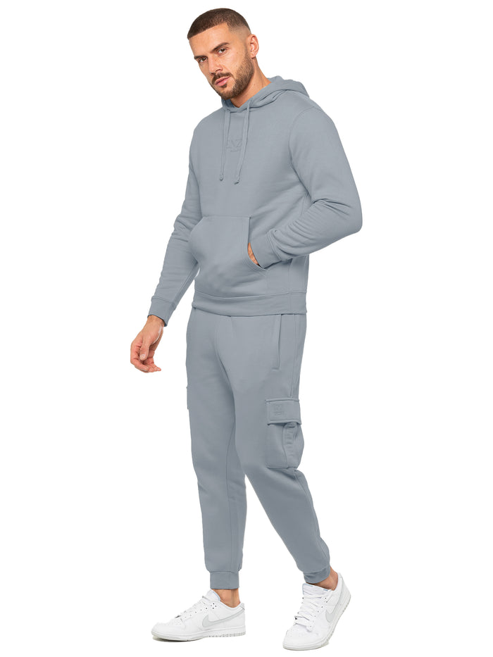 Enzo Jeans Archer Fleece Cargo Jogger - Coastal Blue