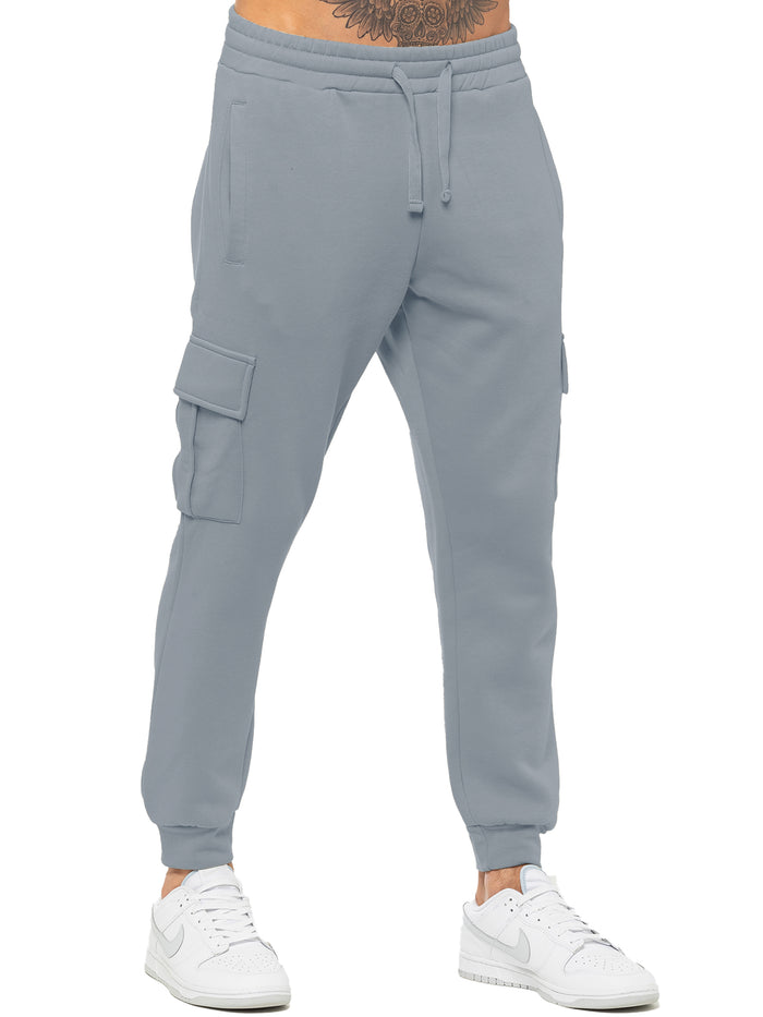 enzo jeans Archer Fleece Cargo Jogger - Coastal Blue