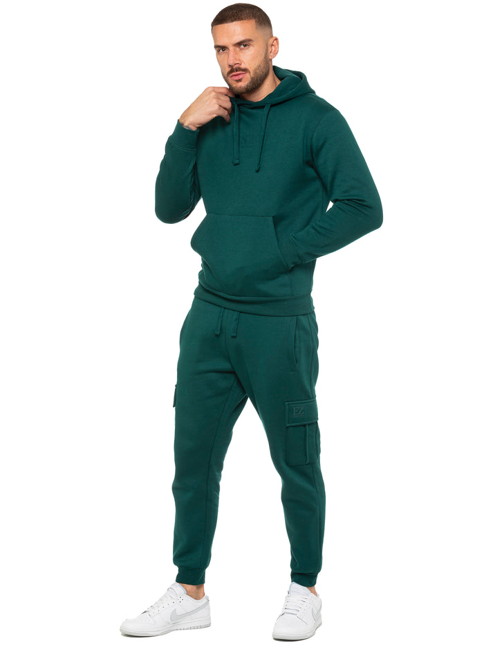 Enzo Jeans Archer Fleece Cargo Jogger - Green
