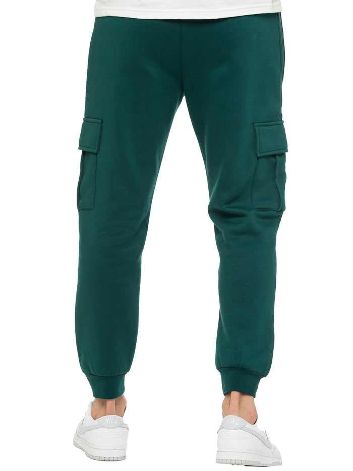 Enzo Jeans Archer Fleece Cargo Jogger - Green