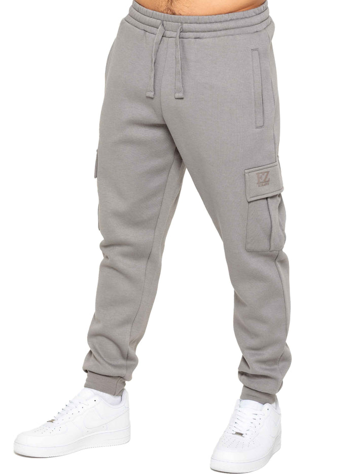 Enzo Jeans Archer Fleece Cargo Jogger - Grey