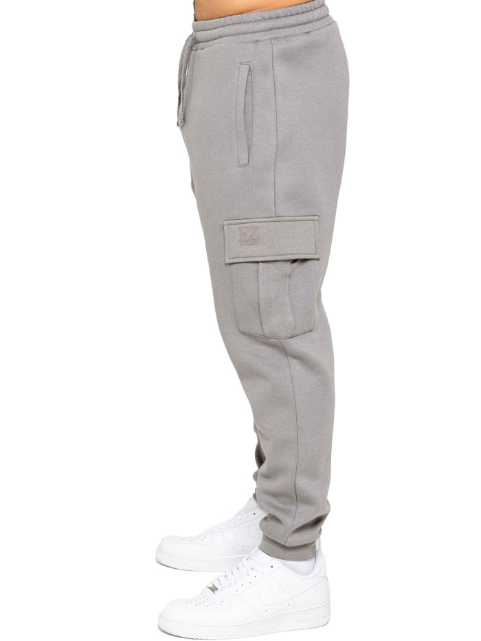 Enzo Jeans Archer Fleece Cargo Jogger - Grey