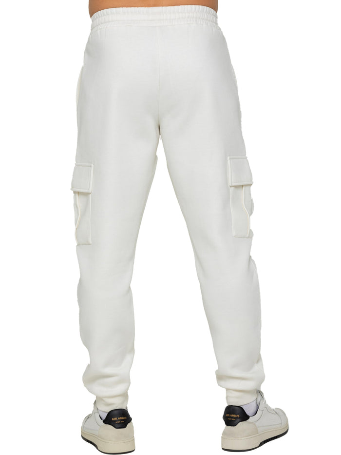 Enzo Jeans Archer Fleece Cargo Jogger - Off White