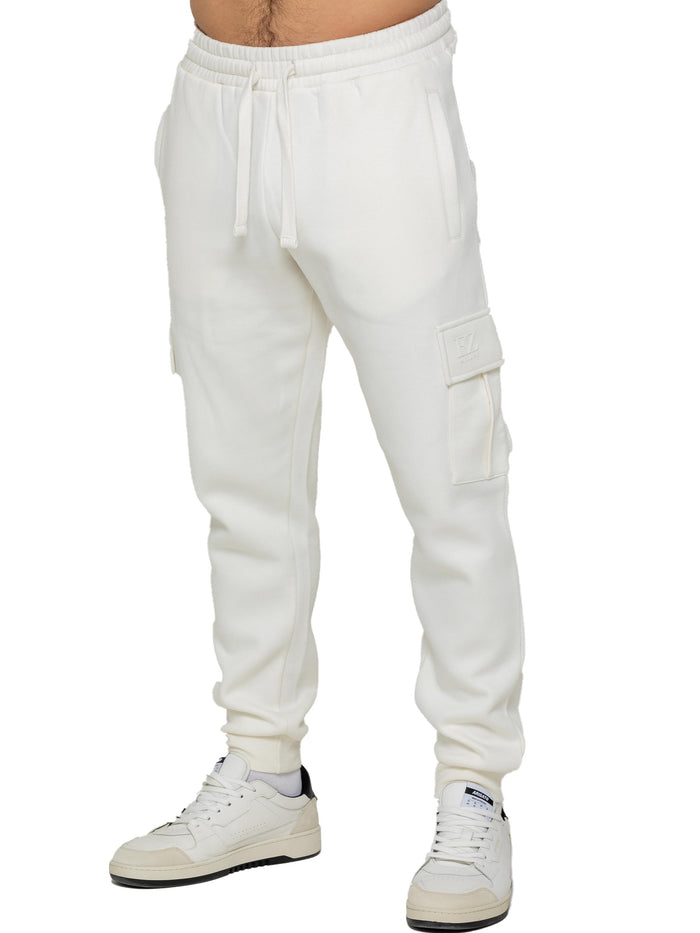 enzo jeans Archer Fleece Cargo Jogger - Off White