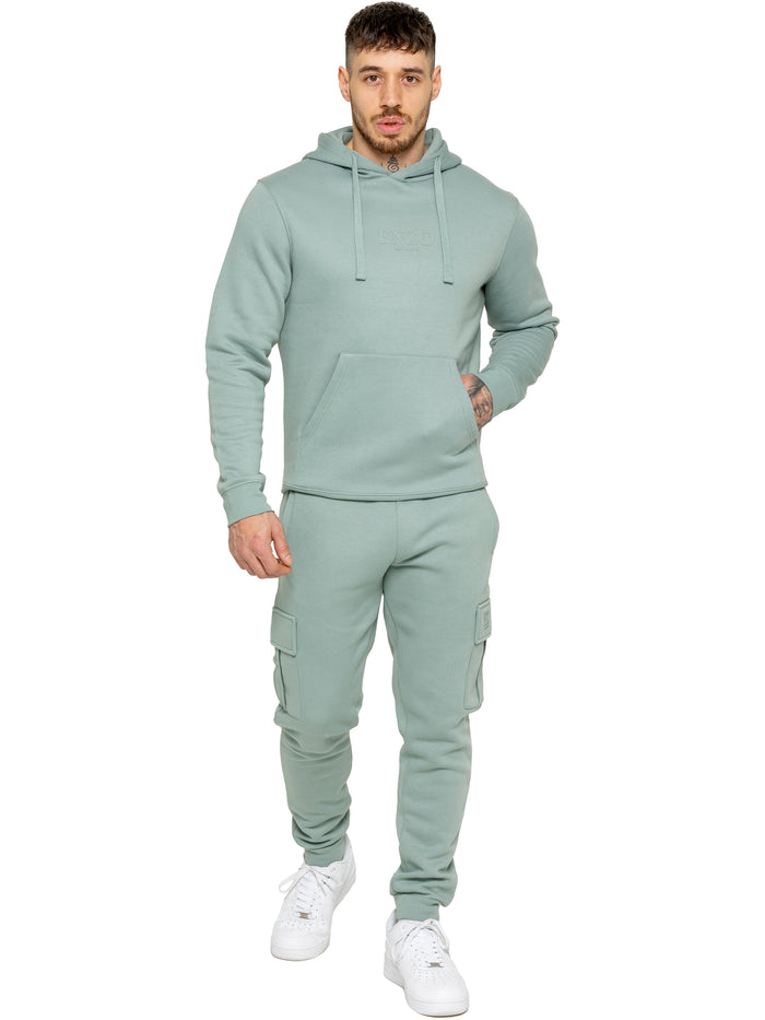 Enzo Jeans Archer Fleece Cargo Jogger - Sage