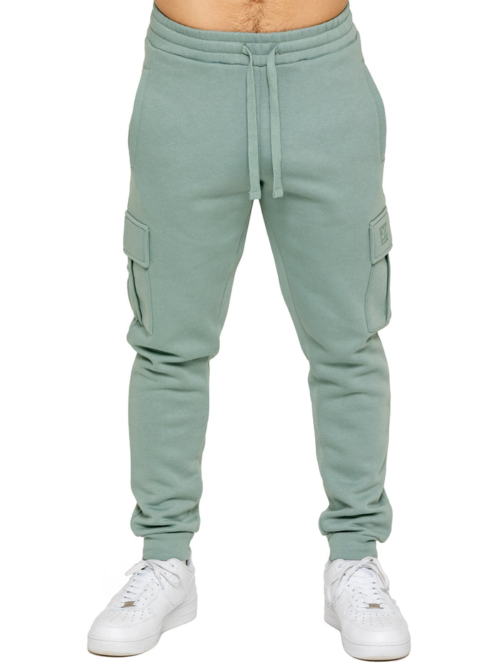 Enzo Jeans Archer Fleece Cargo Jogger - Sage