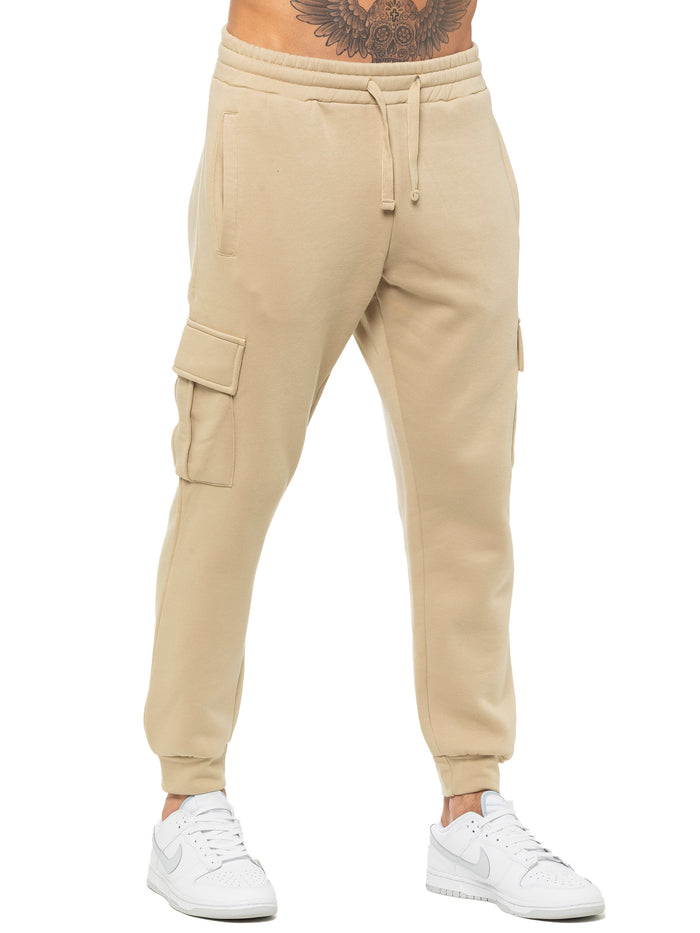 enzo jeans Archer Fleece Cargo Jogger - Stone