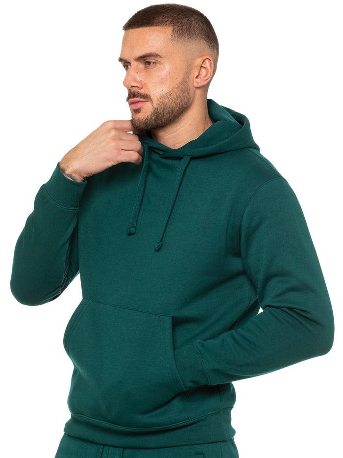 Enzo Jeans Archer Print Pullover Hoodie - Green