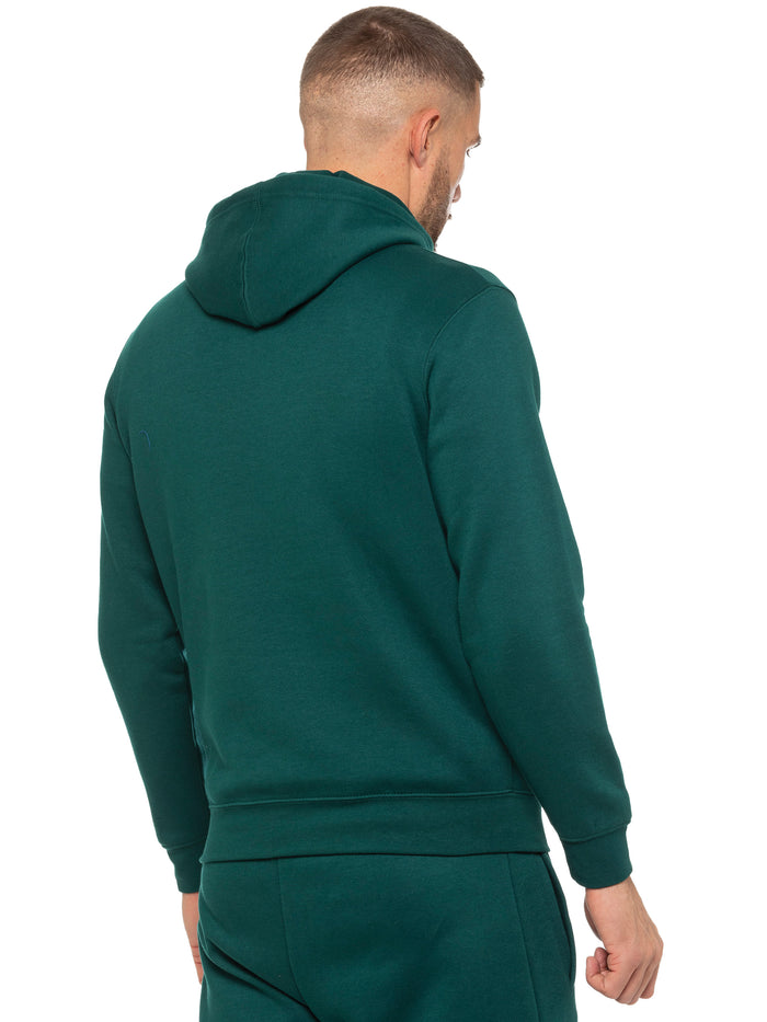 Enzo Jeans Archer Print Pullover Hoodie - Green