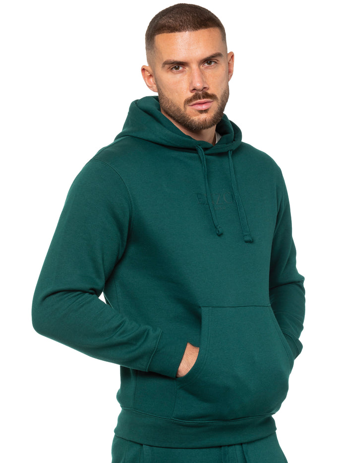 Enzo Jeans Archer Print Pullover Hoodie - Green