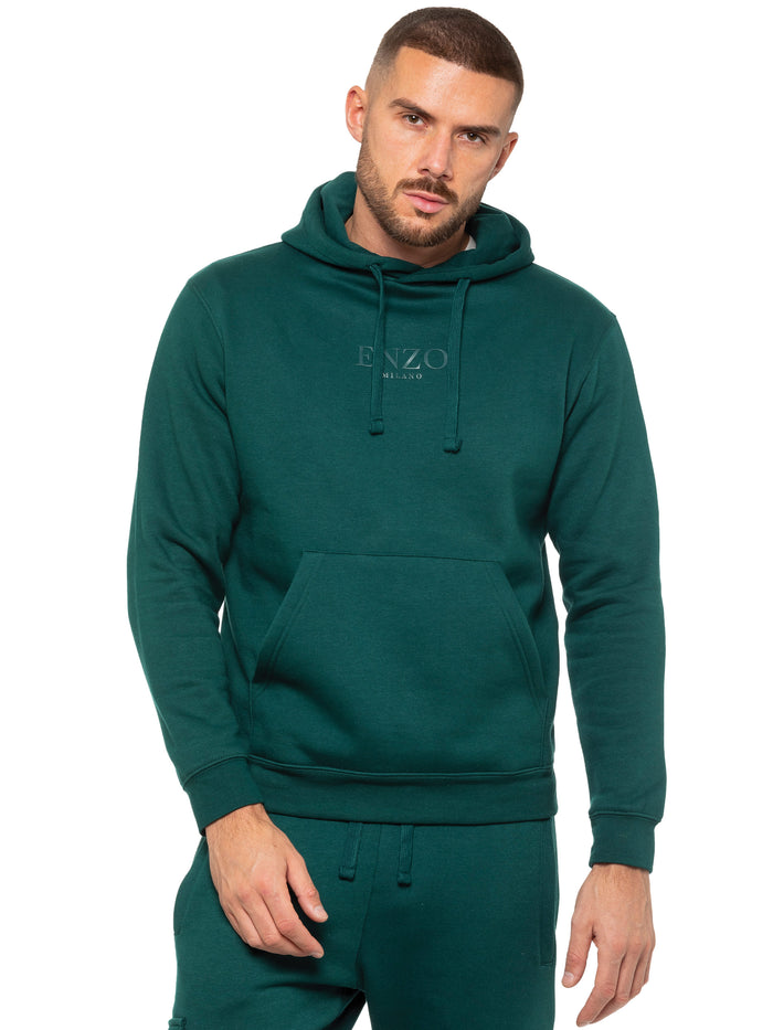 enzo jeans Archer Print Pullover Hoodie - Green