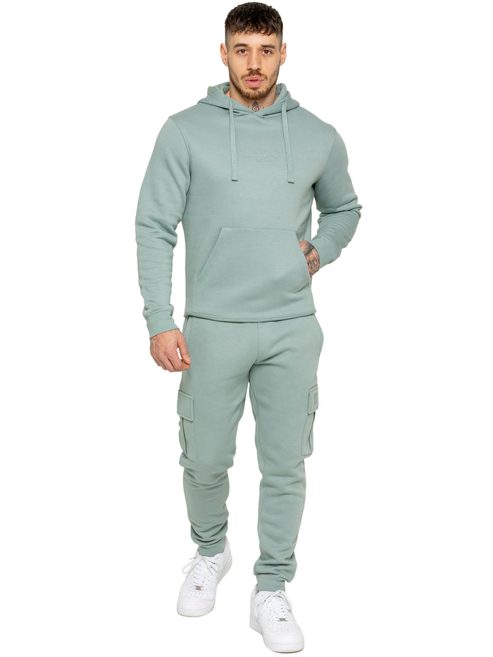 Enzo Jeans Archer Print Pullover Hoodie - Sage