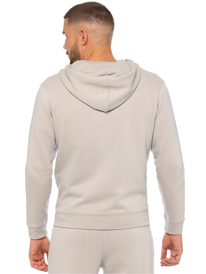 Enzo Jeans Archer Print Zip Up Hoodie - Clay