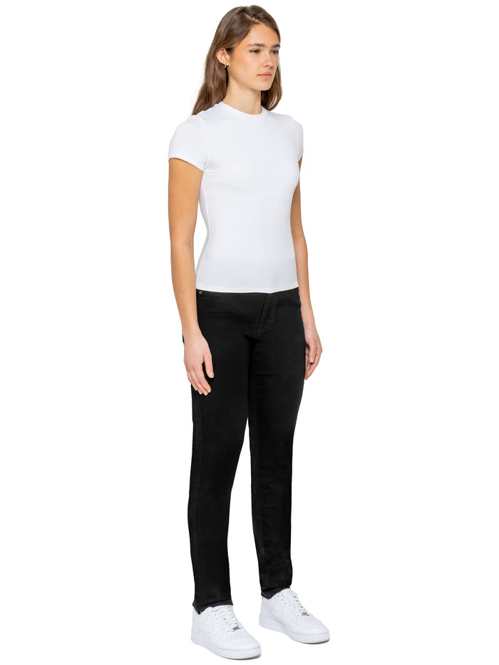Enzo Jeans Aria Stretch Denim Mom Jeans - Black
