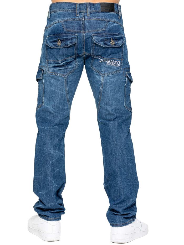 Enzo Jeans Arthur Straight Fit Jeans - Blue