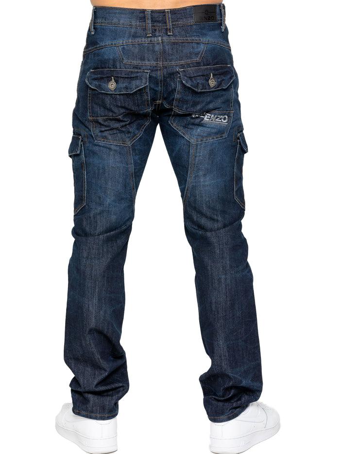 Enzo Jeans Arthur Straight Fit Jeans - Dark Blue