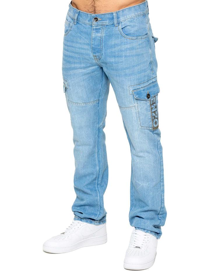 Enzo Jeans Arthur Straight Fit Jeans - Light Blue