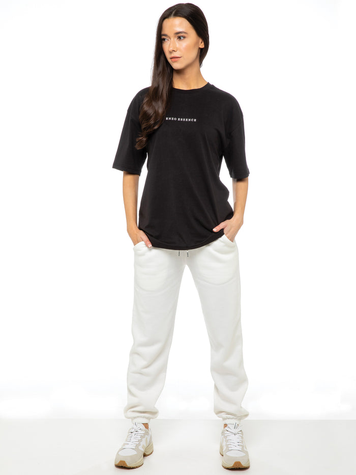 Enzo Jeans Basic Oversized T-Shirt - Black