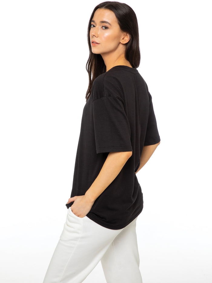 enzo jeans Basic Oversized T-Shirt - Black